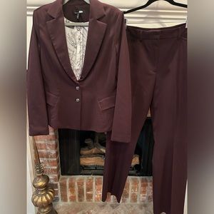 White House Black Market Burgundy Pantsuit